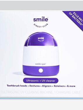 Smile Direct Club Smile Spa Ultrasonic UV Cleaner - Purple & White